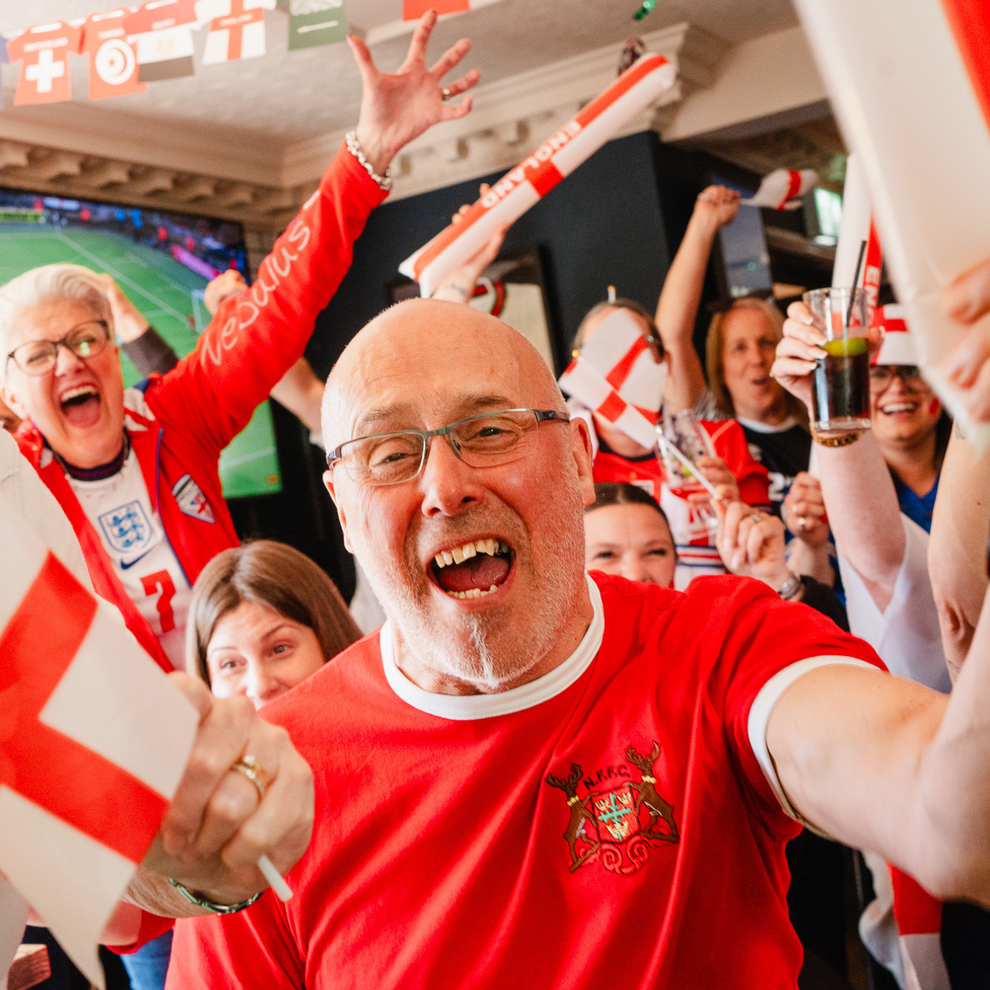 Massive screens. Big goals. England on.